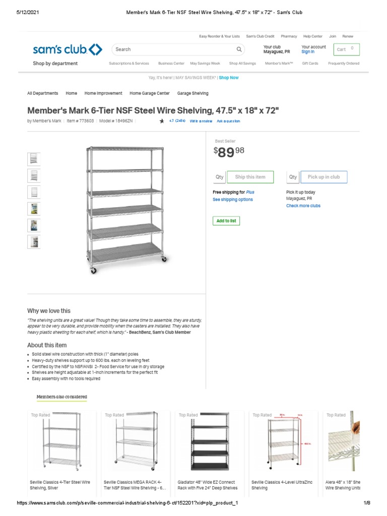Steel Wire Rack Sams Club | PDF