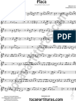 Flaca Partitura de Oboe Sheet Music For Oboe
