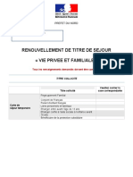 Formulaire Renouvellement VPF