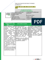 Modelo de Plano de Estudo Tutorado 9 Ano PETII