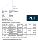 Account Statement From 1 Nov 2020 To 30 Nov 2020: TXN Date Value Date Description Ref No./Cheque No. Debit Credit Balance