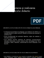 Proiectarea Jocului Didactic