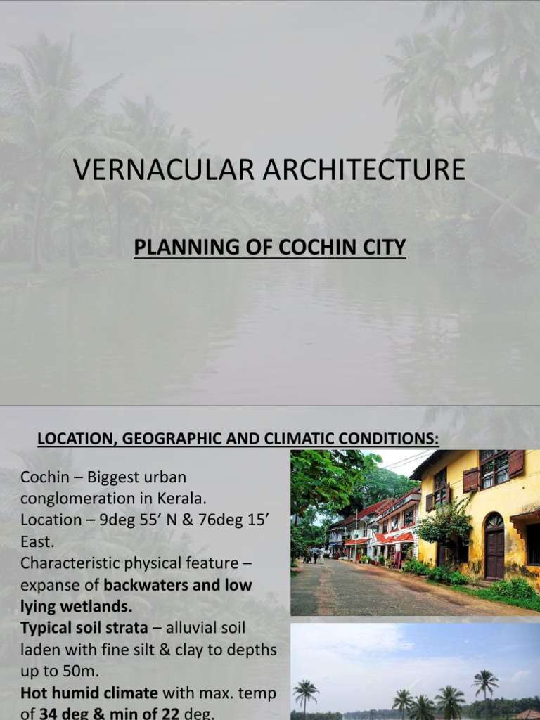 Vernacular Architecture: Planning of Cochin City | PDF