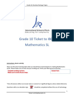 Ticket To Maths SL HL Grade 10