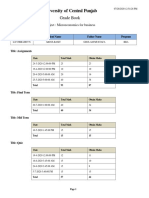 University of Central Punjab: Grade Book