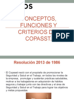 Conceptos, Funciones y Criterios Del COPASST