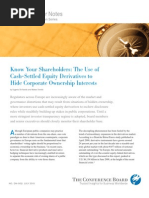 Financial Derivatives to Hide Equity Ownership