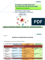 Planificare Orientativa Clasa a III-A 2020-2021