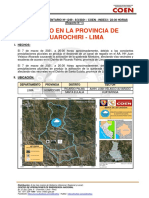 Reporte Complementario #1249 8mar2021 Huaico en La Provincia de Huarochiri Lima 1