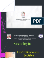 Presentación de La Clase de Sociología - Unidad VI - Instituciones Sociales
