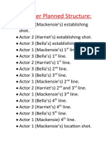 Shot Structure Plan