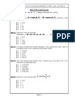 Prova de Matemática do Concurso de Admissão à 5a Série - CMB - Ano 2006/07