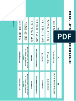 Blue Simple Class Schedule