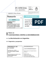 Plan Nacional Contra La Discriminacion Decreto 1086-2005