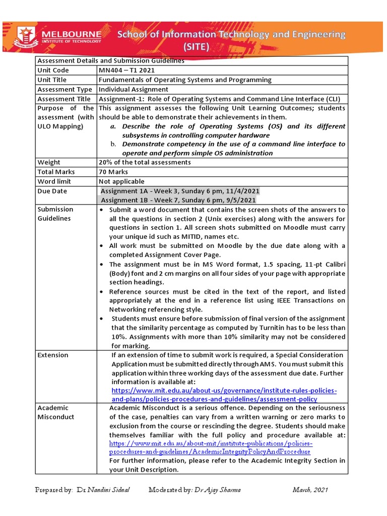 OS Role & CLI in Programming Assignment | PDF | Operating System ...
