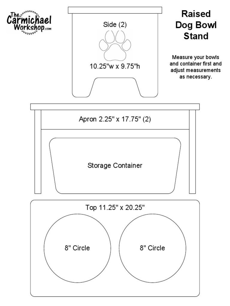 Dog Food Bowl Stand by The Carmichael PDF