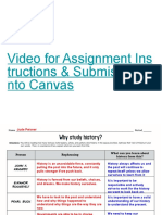 Video For Assignment Ins Tructions & Submission I Nto Canvas