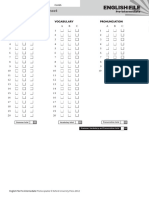 EF3e Preint Quicktest 09 Answer Sheet