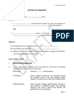 Distributor Agreement: THIS AGREEMENT Is Made The 2010 Between
