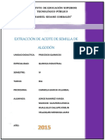 Extracción de Aceite de Semilla de Algodón: Instituto de Educación Superior Tecnológico Público "Manuel Seoane Corrales"