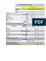 Costo Horario de Maquina y Operacion