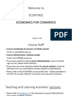 Welcome To ECON7002: Economics For Commerce