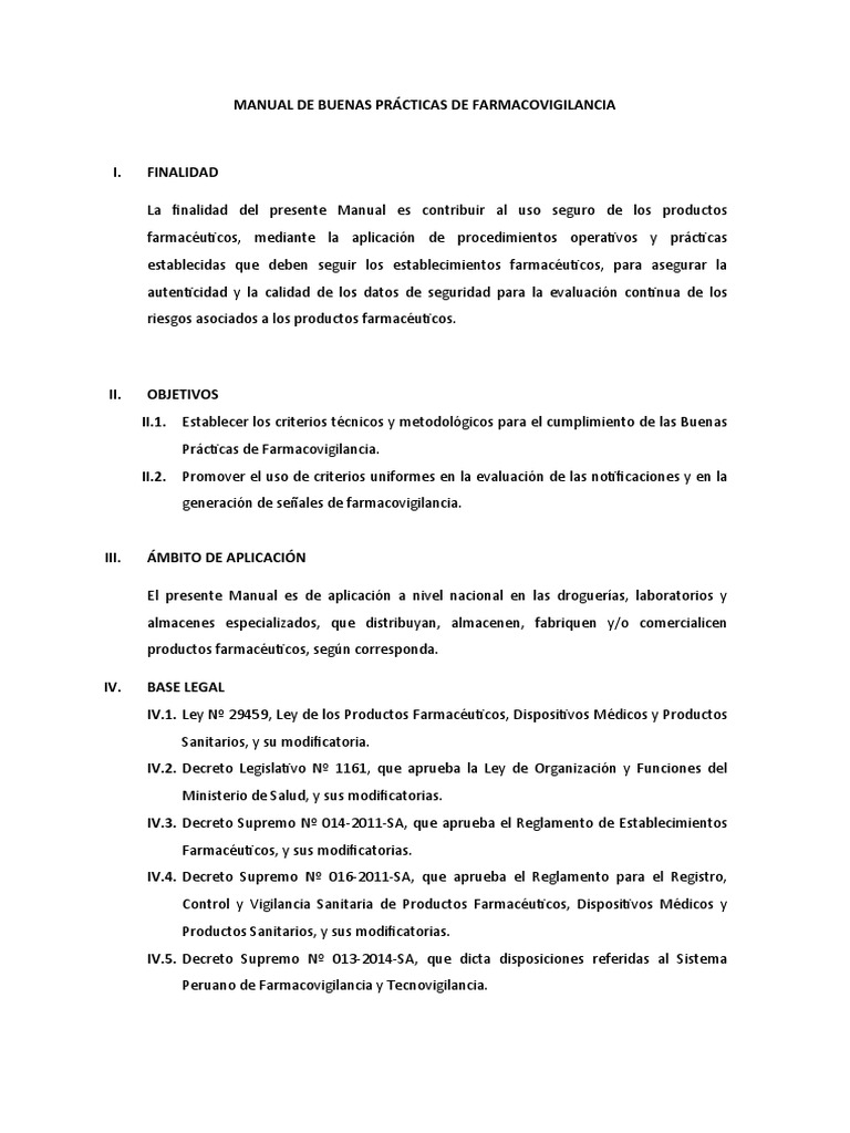 Manual de Buenas Prácticas de Farmacovigilancia, PDF, Farmacéutico