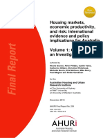 AHURI Final Report No254 Housing Markets Economic Productivity and Risk International Evidence and Policy Implications For Australia-Volume 1