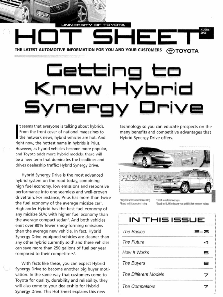 Hybrid Synergy Drive | PDF