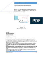 Calculo de Caudales y Coeficientes de Descarga