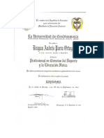 Diploma Ciencias Del Deporte Brayan Parra