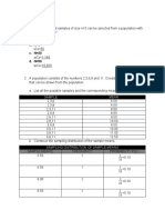 Sampling distribution sample means