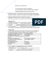 Preposiciones. Actividades de Expresion Escrita y Oral.