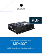 BLDC Motor Driver Specification Sheet: DC12 48V ( 10%), Rated Current 20ax2