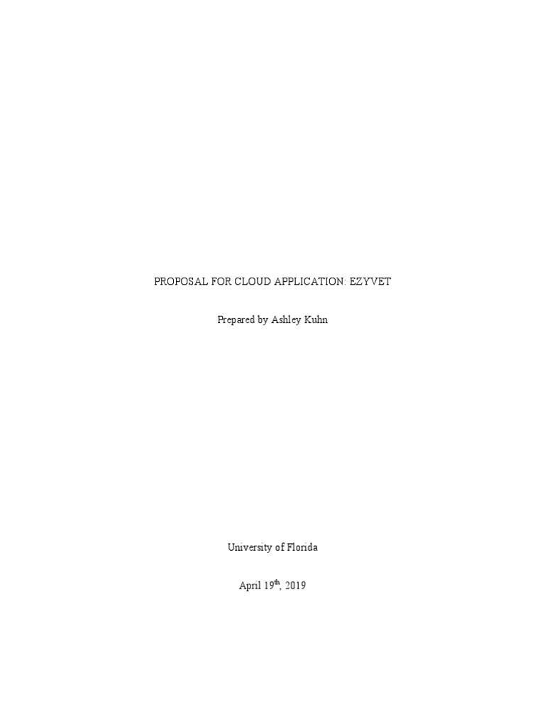EzyVet Cloud Application Proposal | PDF | Cloud Computing | Computing
