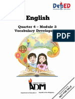 Quarter 4 - Module 3 Vocabulary Development: Department of Education Republic of The Philippines