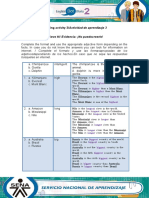 Learning Activity 3/actividad de Aprendizaje 3 Evidence: I Can't Believe It!/ Evidencia: ¡No Puedocreerlo!