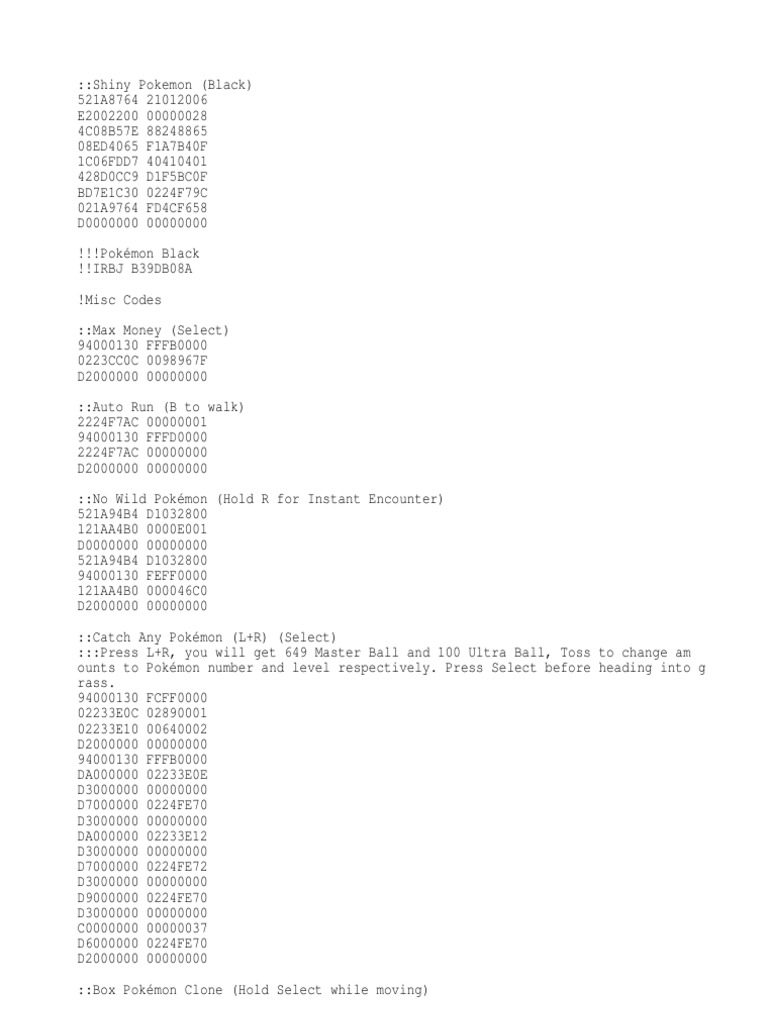 Pokemon Wb Ar Codes Pokémon Series Of Childrens Books