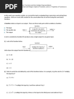 1105 Pre-Class Assignment Week 1 Class 1 (Functions and Their Multiple Representations)