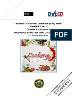 Quarter 4 - Module 2 Prepare Poultry and Game Dishes: Cookery NC Ii