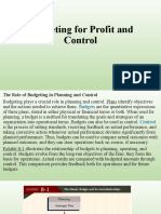 Budgeting For Profit and Control - Stu