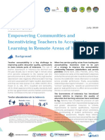 POLICY BRIEF Empowering Communities and Incentivizing Teachers - 050820