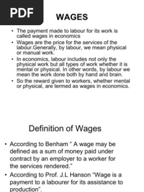 Wages