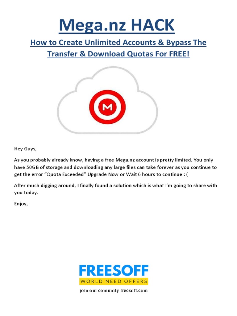 Mega NZ HACK How To Create Unlimited Accounts & Bypass The Transfer