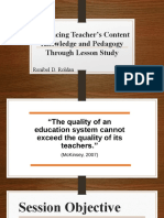 Enhancing Teacher's Content Knowledge and Pedagogy Through Lesson Study