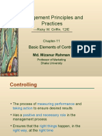 Management Principles and Practices: Basic Elements of Control