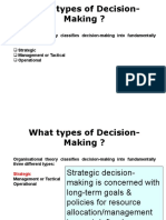 Organisational Theory Classifies Decision-Making Into Fundamentally Three Different Types