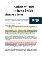 Benjamin Lomeli - Critical Analysis of Young Goodman Brown English Literature Essay