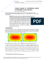 Evaluation of Linear Losses in Ventilation Ducts w