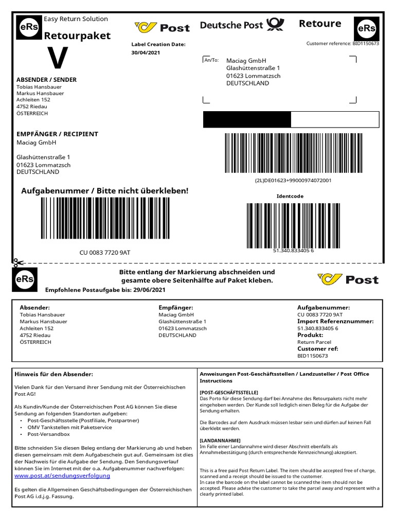Shipment Label | PDF